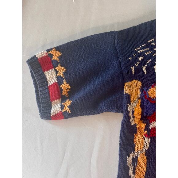 Signatures Northern Isles Hand Knit USA 4th Americana Sweater AS IS Wounded Bird - Picture 8 of 16